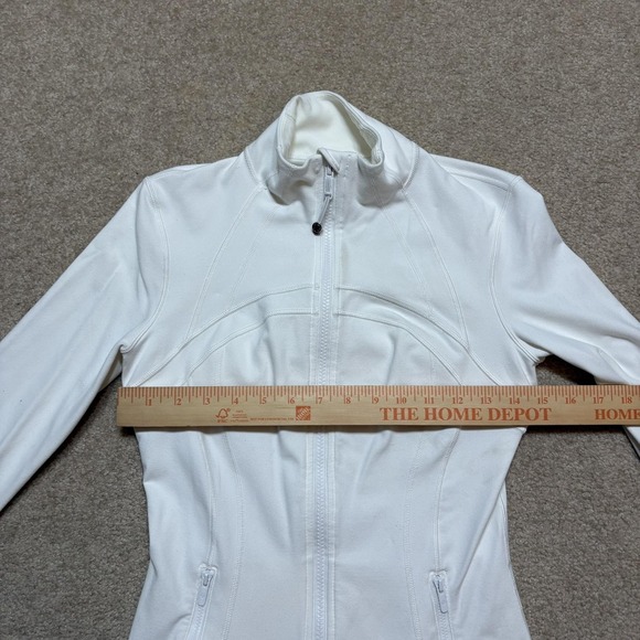 Lululemon Define Jacket Womens 6 White Full Zip Thumbholes Athletic Running - Picture 5 of 12